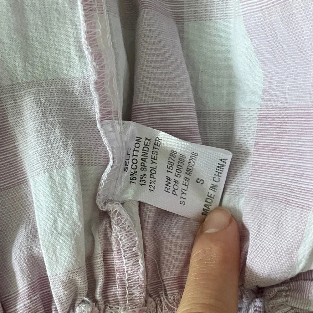 MABLE Lavender Gingham Smocked Ruffle Dress Small - Picture 10 of 10